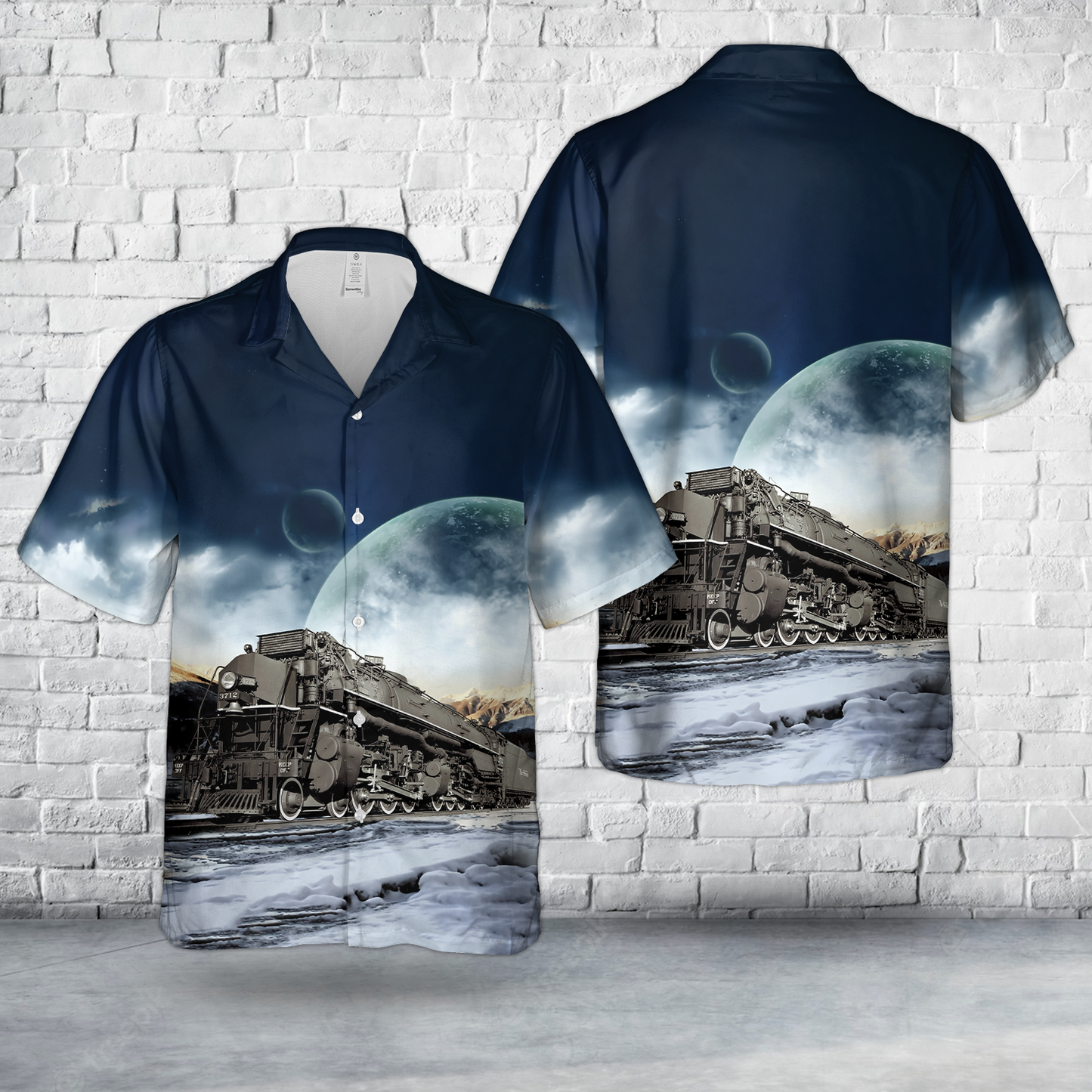 Denver & Rio Grande Western Railroad - D&RGW Challenger Class L-105 4-6-6-4 steam locomotive Nr. 3712 Hawaiian Shirt