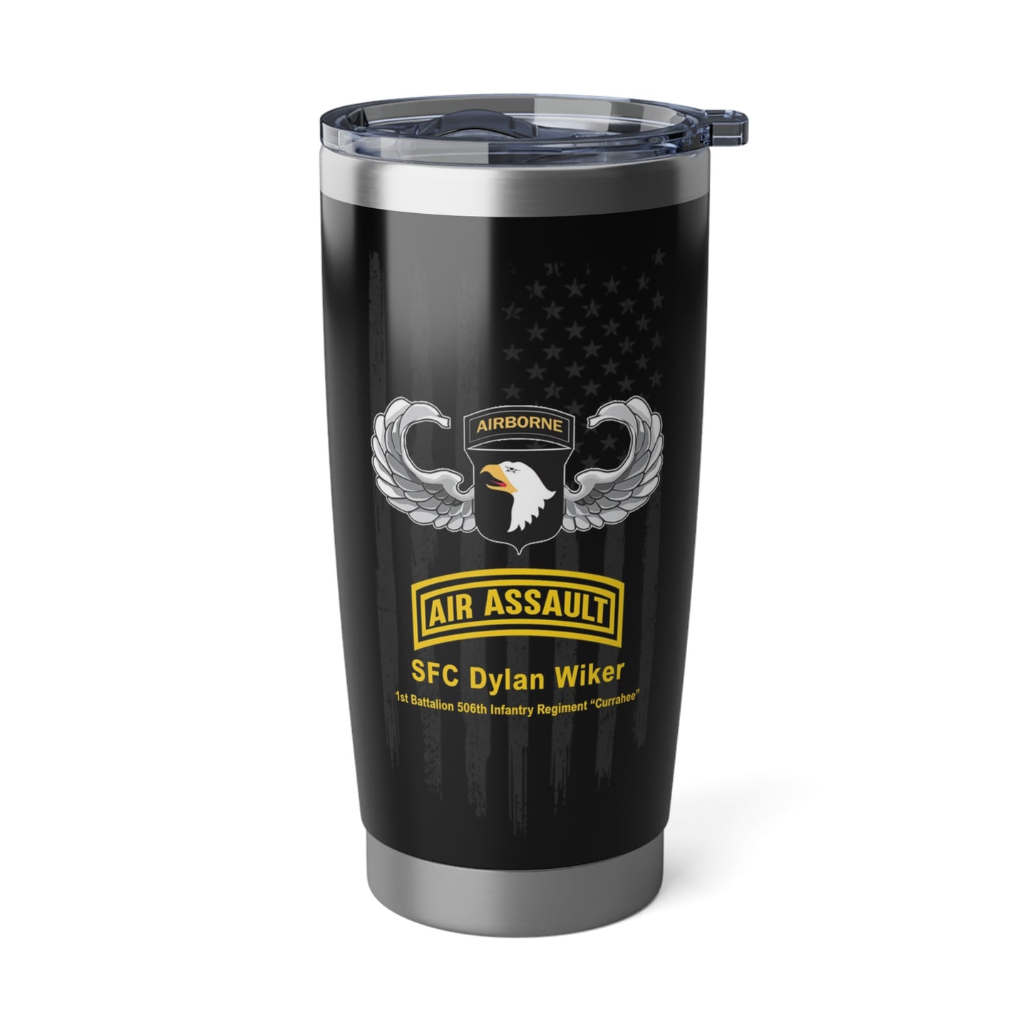 Custom Name, Rank & Unit US Army 101st Airborne Division Tumbler 20oz