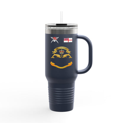 Custom Name, Rank Royal Navy Submarine Service Veteran Insulated Travel Mug, 40oz