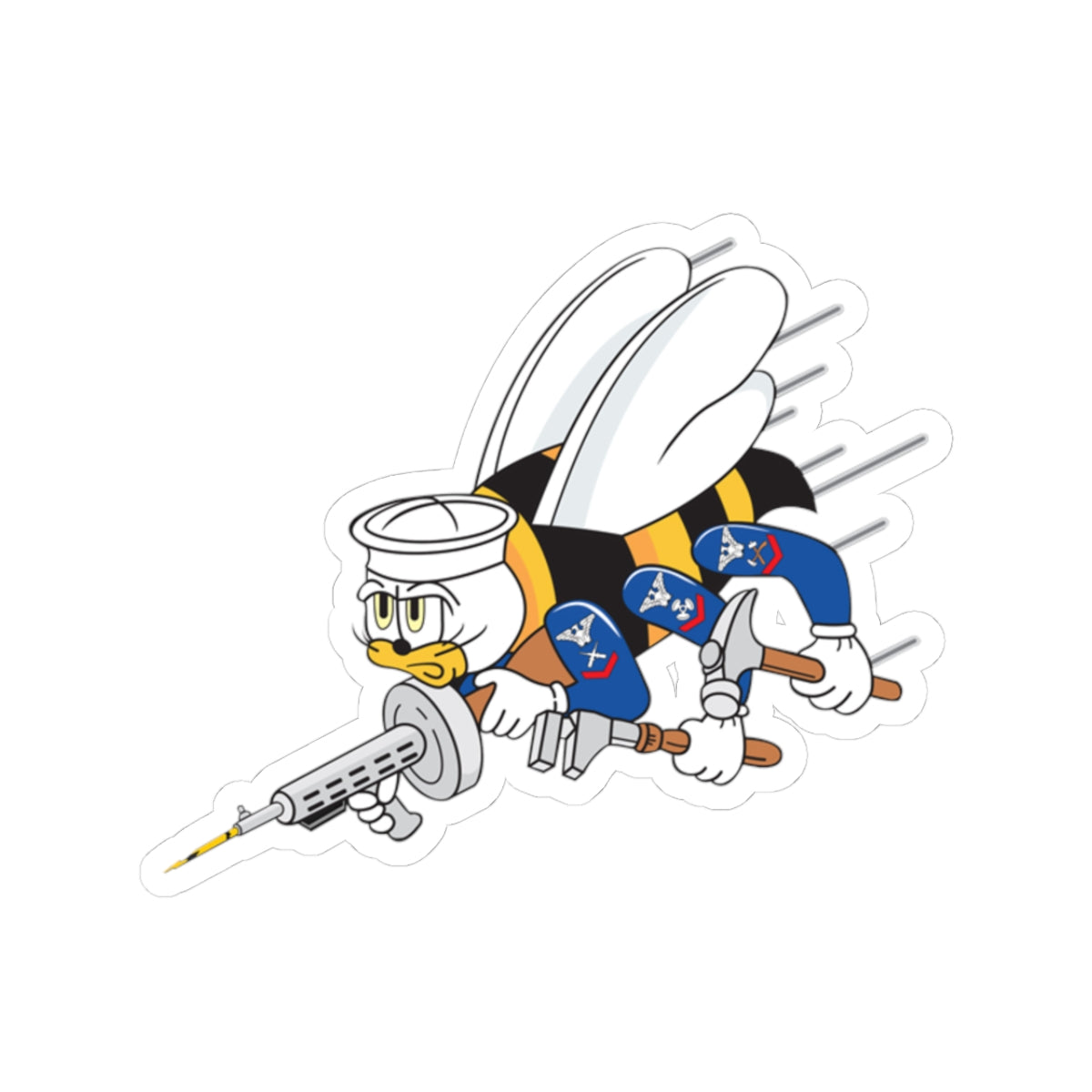 US Navy SEABEES Naval Construction Force (NCF) Kiss-Cut Stickers
