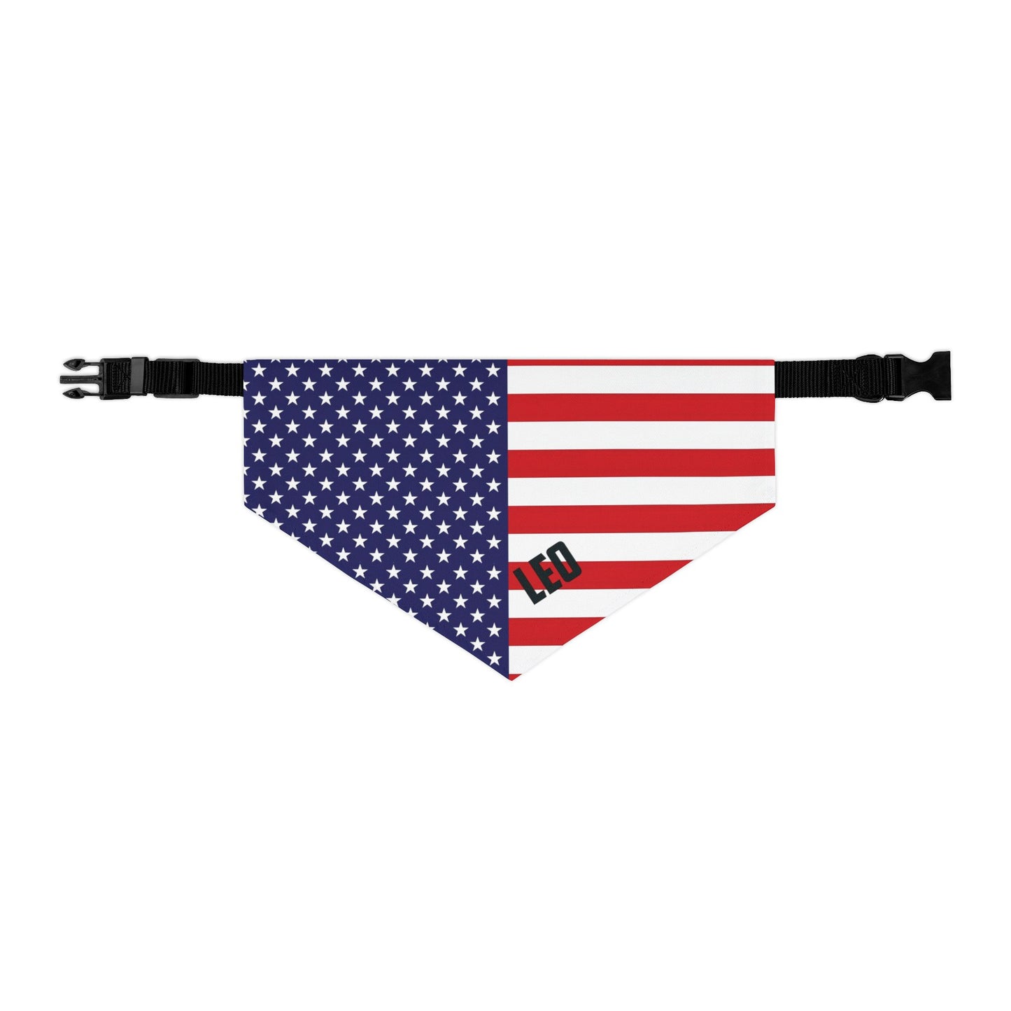 Custom Dog Name American Flag Pet Bandana Collar