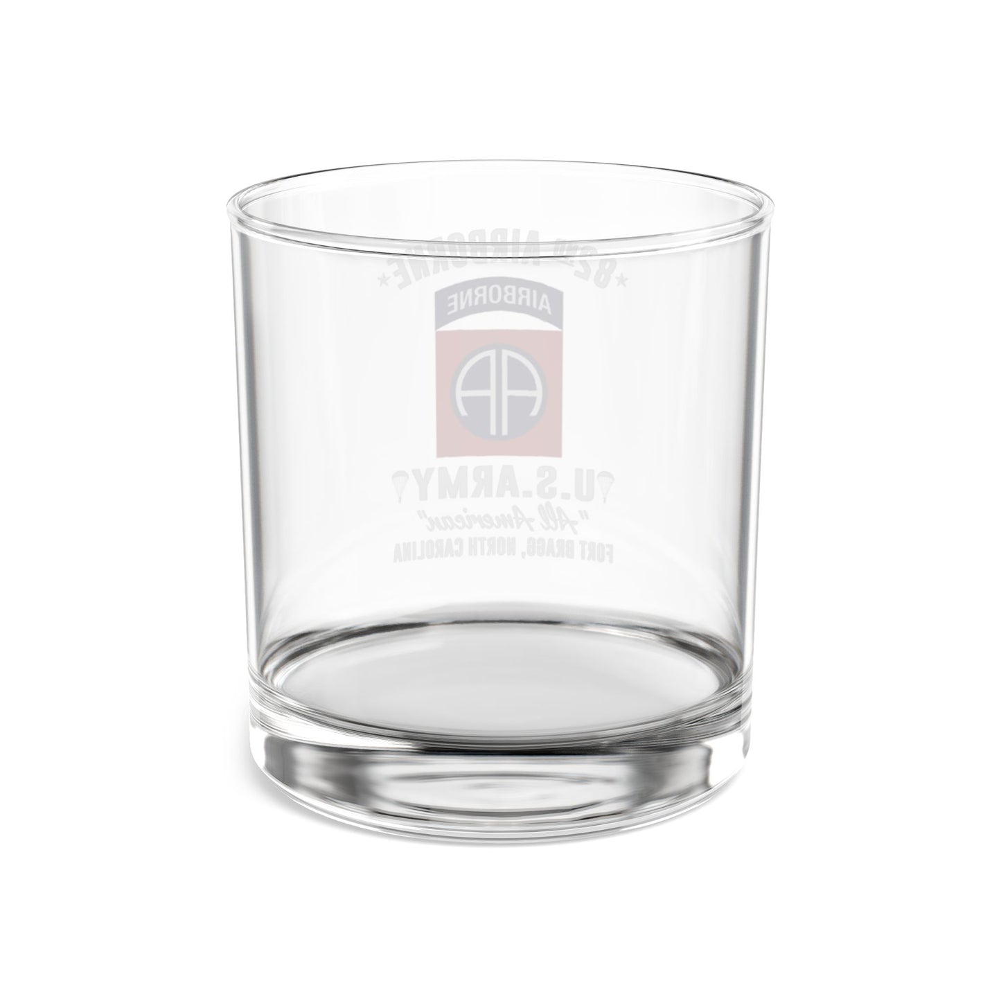 US Army 82nd Airborne Division Fort Bragg NC Rocks Glass, 10oz