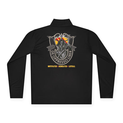 US Army 5th Special Forces Group Skull Death Unisex Quarter-Zip Pullover