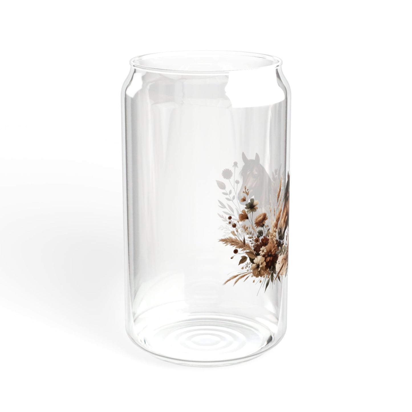 Brown Horse Country Sipper Glass 16oz (Made in US)