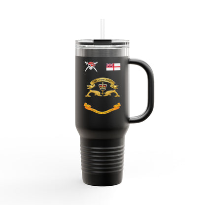 Custom Name, Rank Royal Navy Submarine Service Veteran Insulated Travel Mug, 40oz