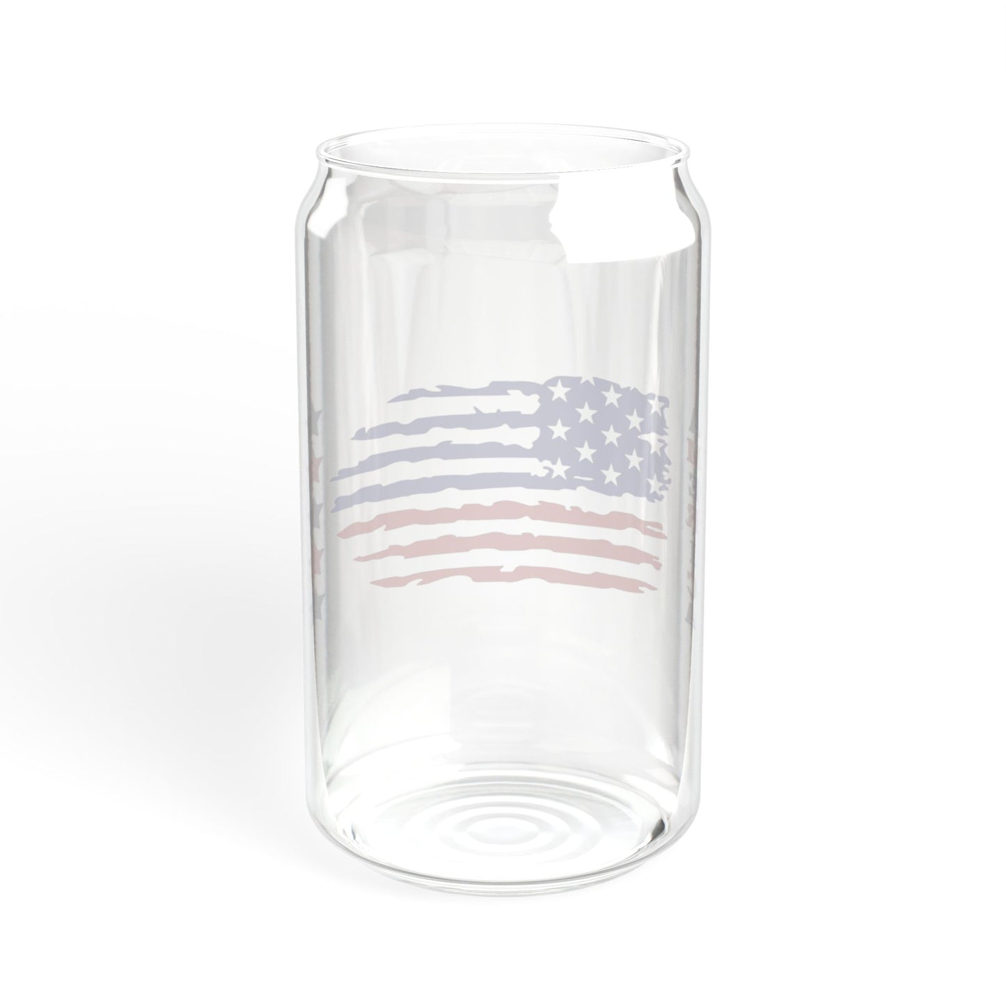 America Red And Blue, 4th Of July Sipper Glass 16oz (Made in US)