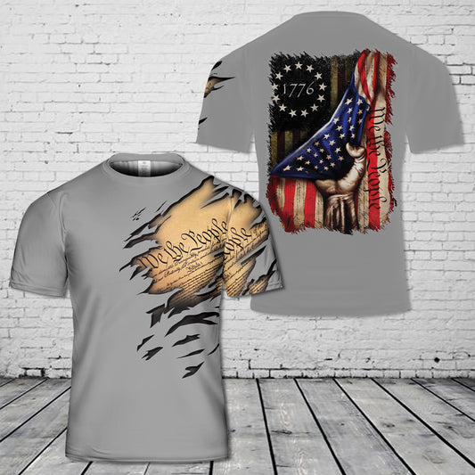1776 We The People Flag 3D T-Shirt