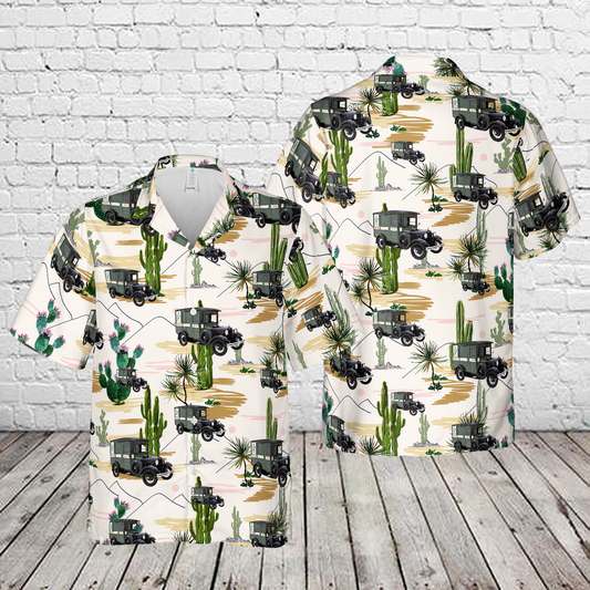 1929 Ford Model A Postal Truck Hawaiian Shirt
