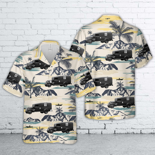 1933 Ford Model BB Ambulance Hawaiian Shirt