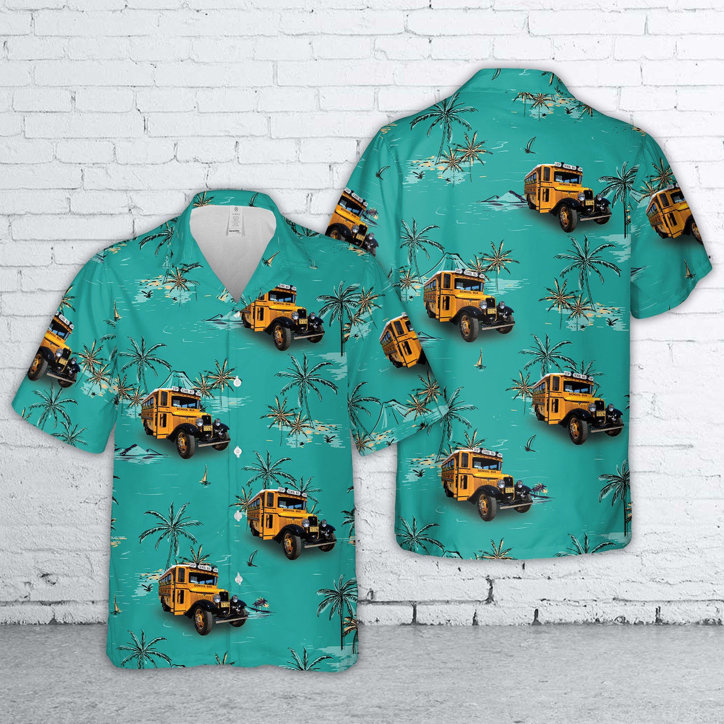 1934 Ford school Bus Hawaiian Shirt