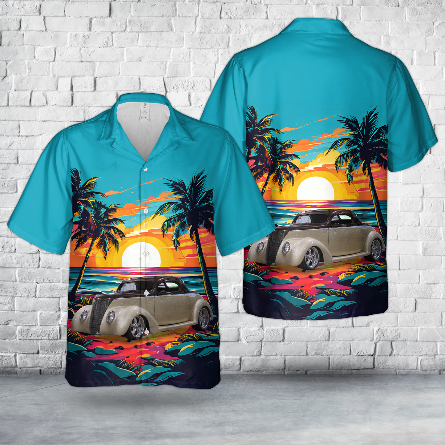 1937 Ford Coupe Hawaiian Shirt