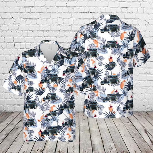 1937 Ford Model Y Hot Rod Hawaiian Shirt
