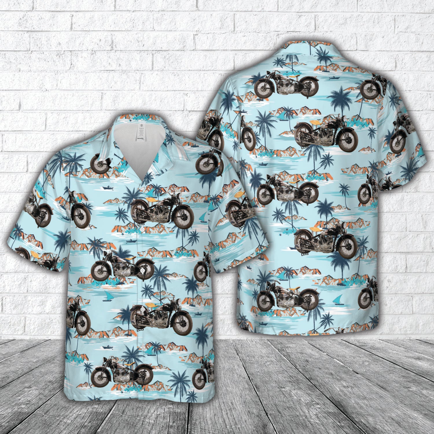 1939 Crocker 'Big Tank' Motorcycle Hawaiian Shirt