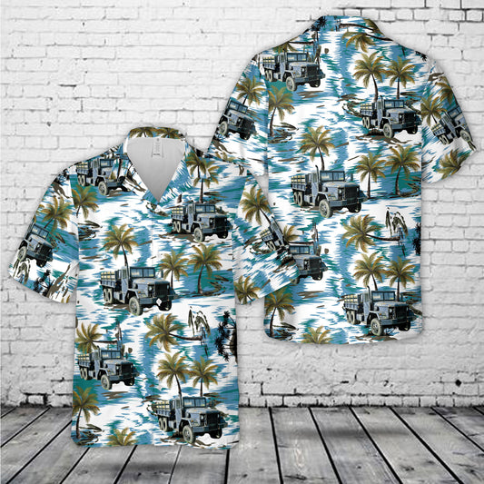 1940/1950s REO M35 6x6 Military Cargo Truck Hawaiian Shirt