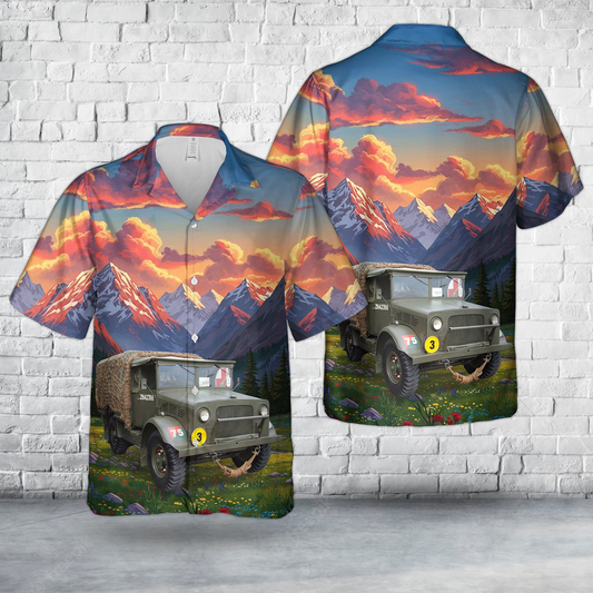 1943 Bedford MW utility vehicle Hawaiian Shirt