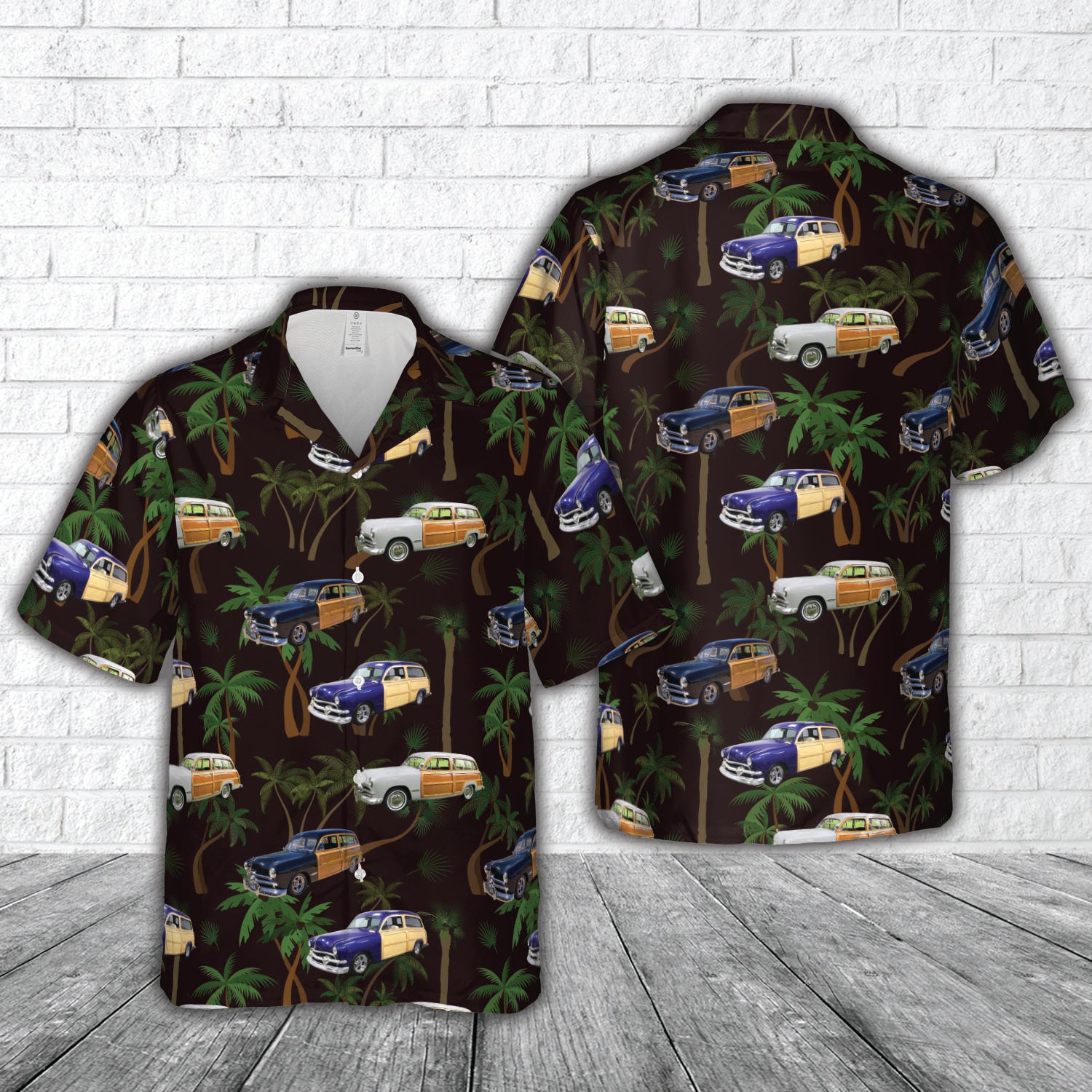 1949 Ford Woody Wagon Hawaiian Shirt