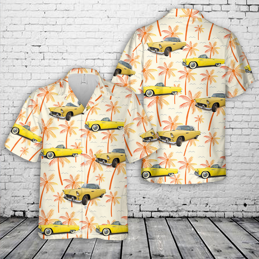 1955 Ford Thunderbird Yellow Hawaiian Shirt