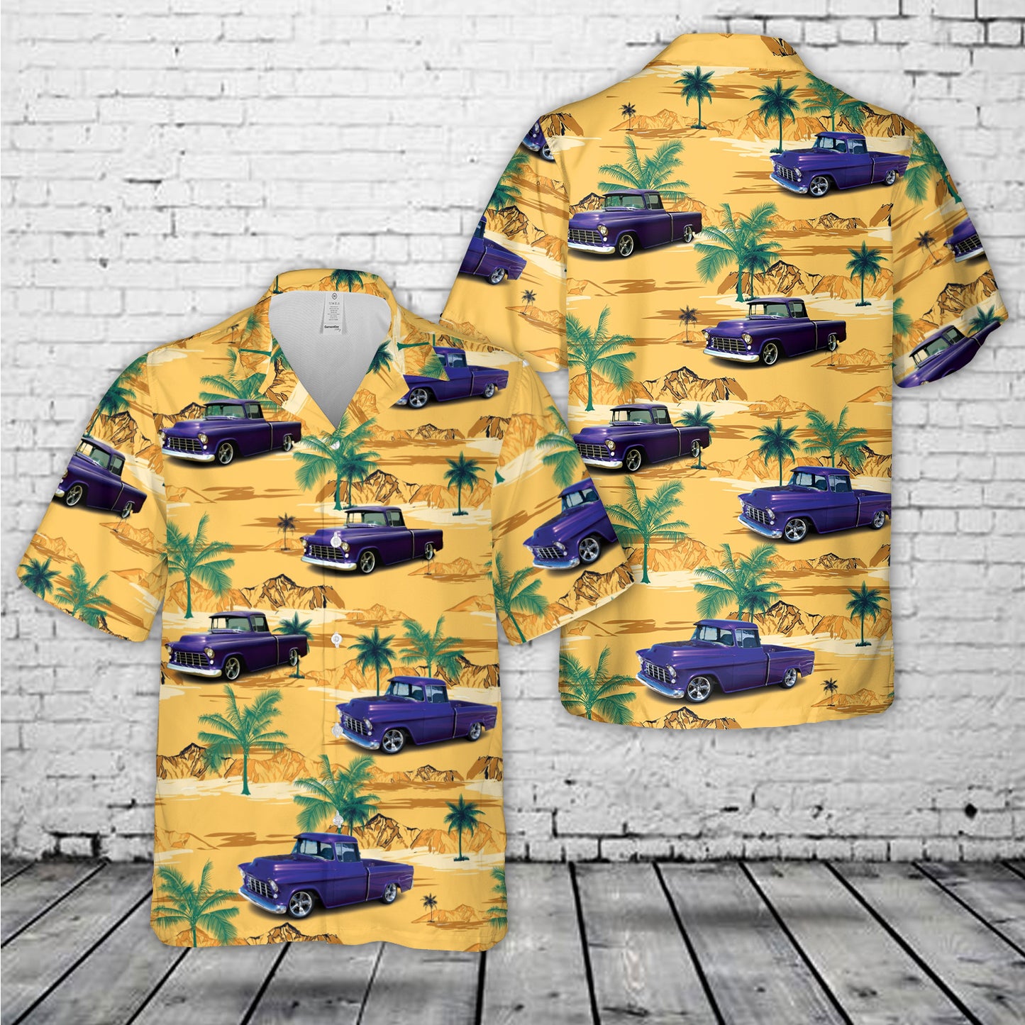 1955 Purple Chevrolet Pickup Truck Hawaiian Shirt