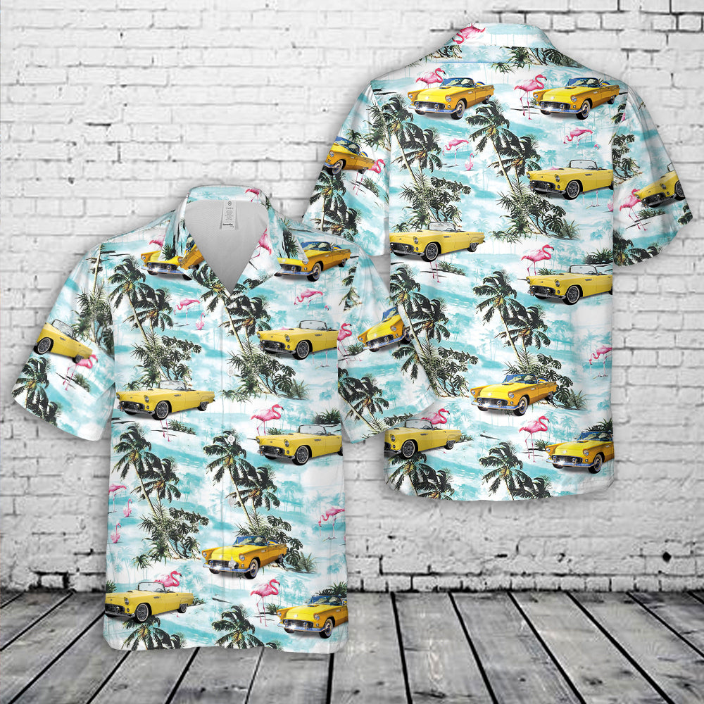 1955 Yellow Ford Thunderbird Hawaiian Shirt