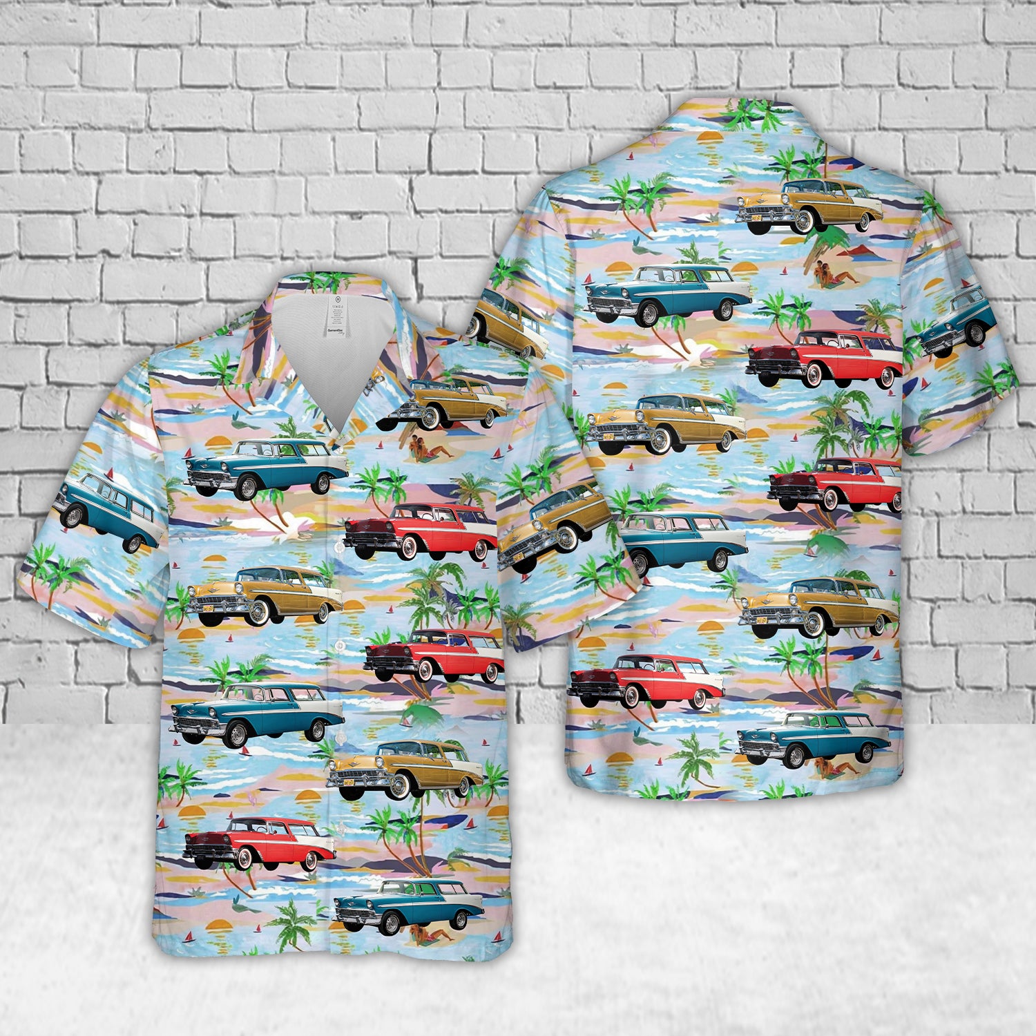 1956 Chevrolet Bel Air Nomad Hawaiian Shirt