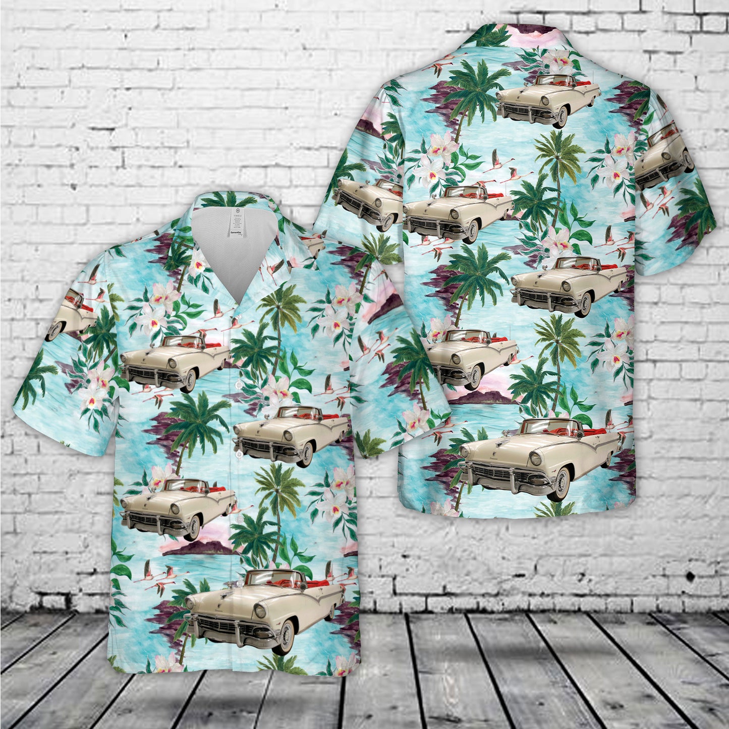 1956 Ford Fairlane White Hawaiian Shirt