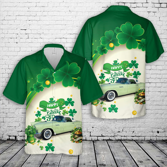 1957 Ford Thunderbird, St Patrick's Day Hawaiian Shirt