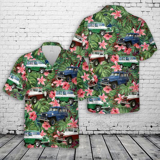 1958 Jeep Willys Hawaiian Shirt