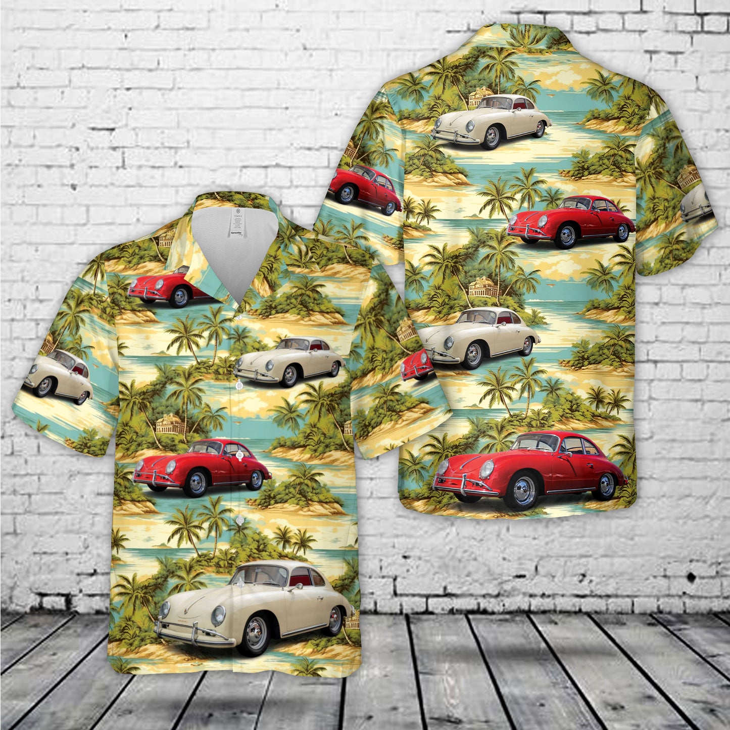 1958 PORSCHE 356A Coupe Hawaiian Shirt