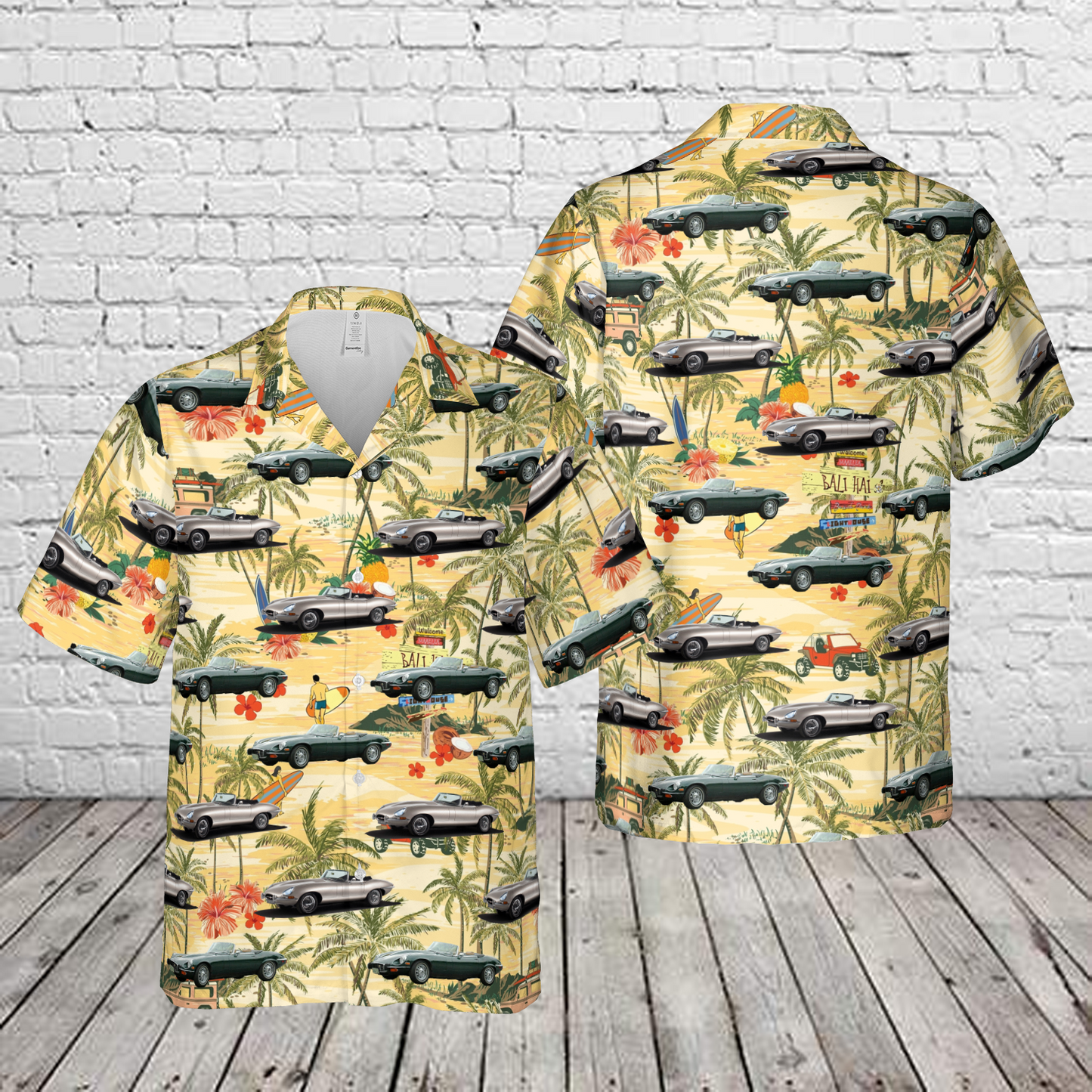 1960s Jaguar E-Type Hawaiian Shirt