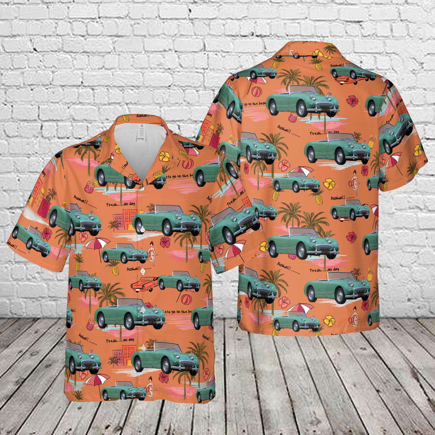 1961 Austin-Healey Bugeye Sprite Hawaiian Shirt