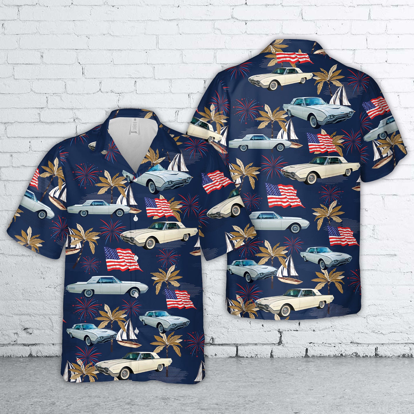 1961 Ford Thunderbird, 4th Of July Hawaiian Shirt
