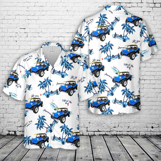 1962 Meyers Manx Dune Buggy Blue Hawaiian Shirt