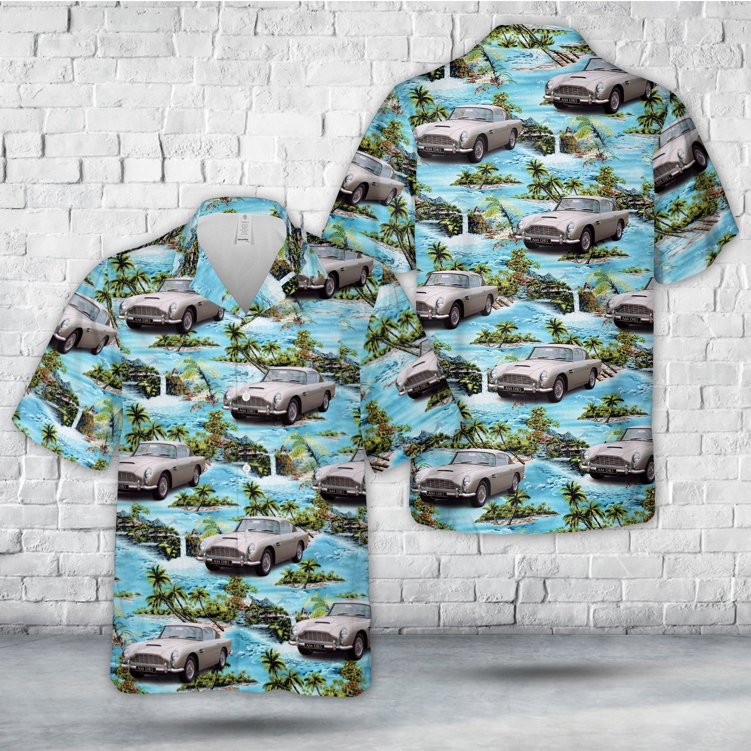 1963 Aston Martin DB5 Silver Hawaiian Shirt