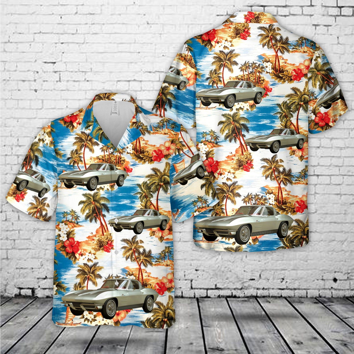 1963 C2-Corvette Stingray Hawaiian Shirt