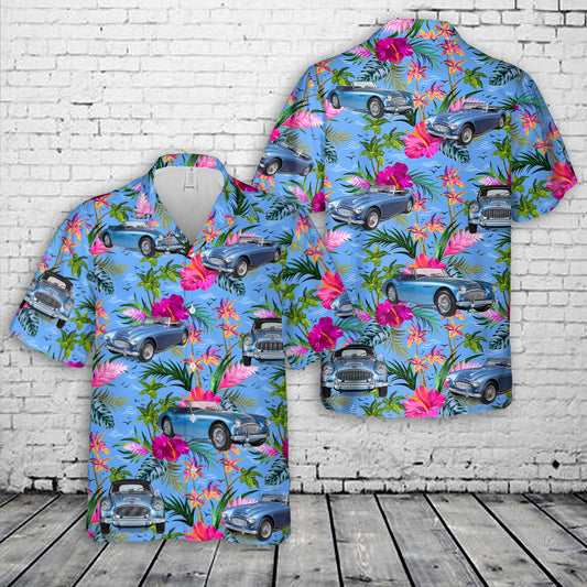 1964 Austin Healey 3000 Mark II Blue Hawaiian Shirt