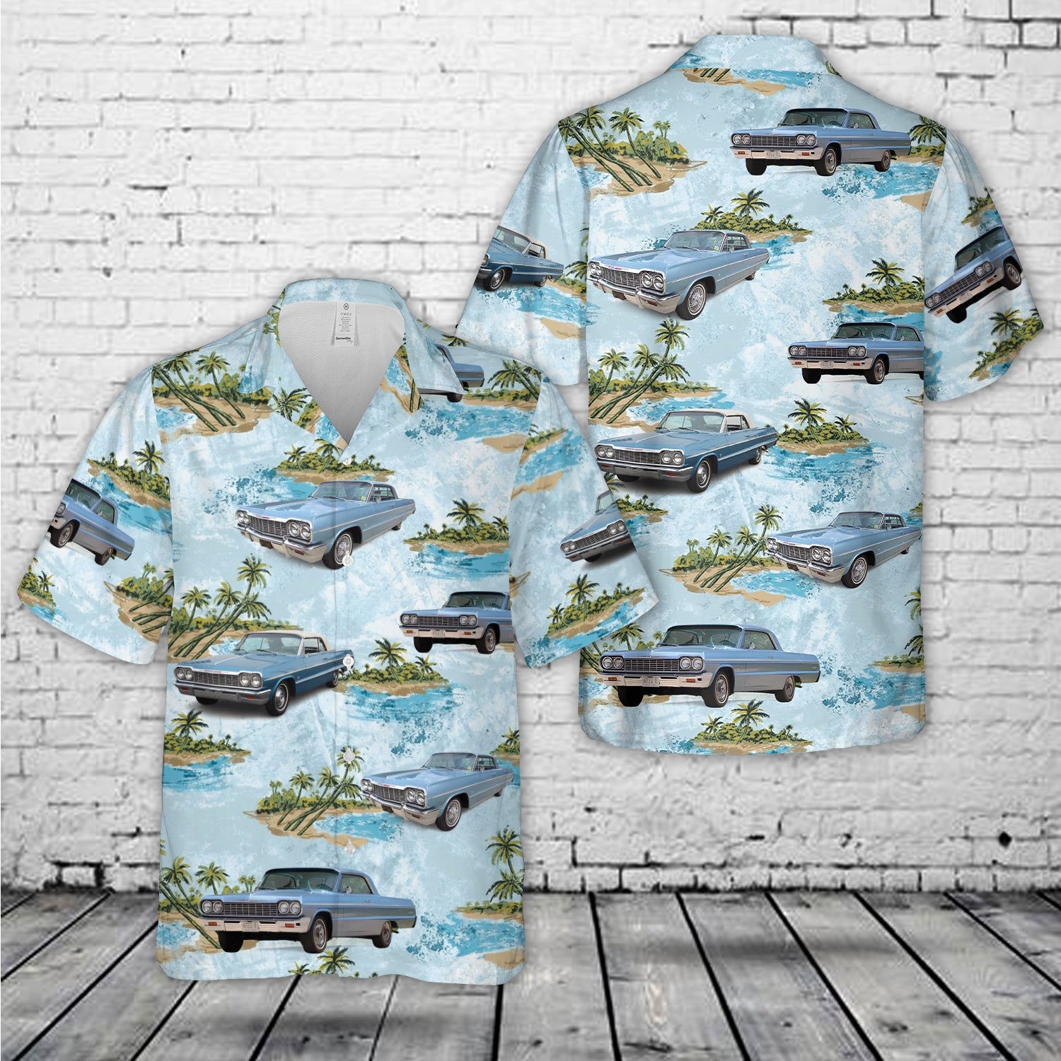 1964 Chevrolet Impala SS Blue Hawaiian Shirt