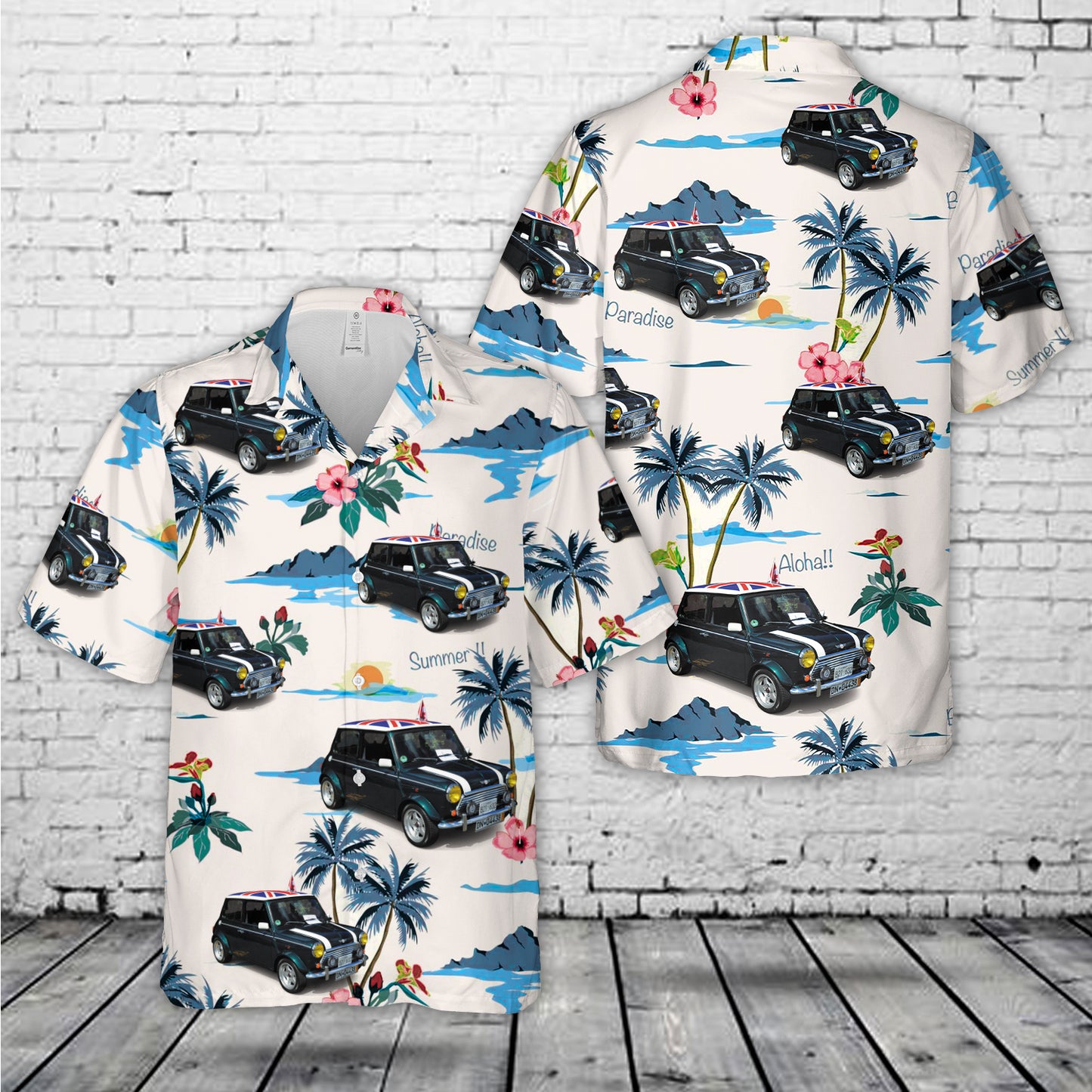 1964 Rover Mini Cooper Hawaiian Shirt