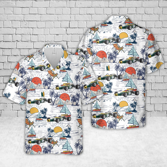1967 Lotus 49 V8 Cosworth F1 Team Lotus Hawaiian Shirt