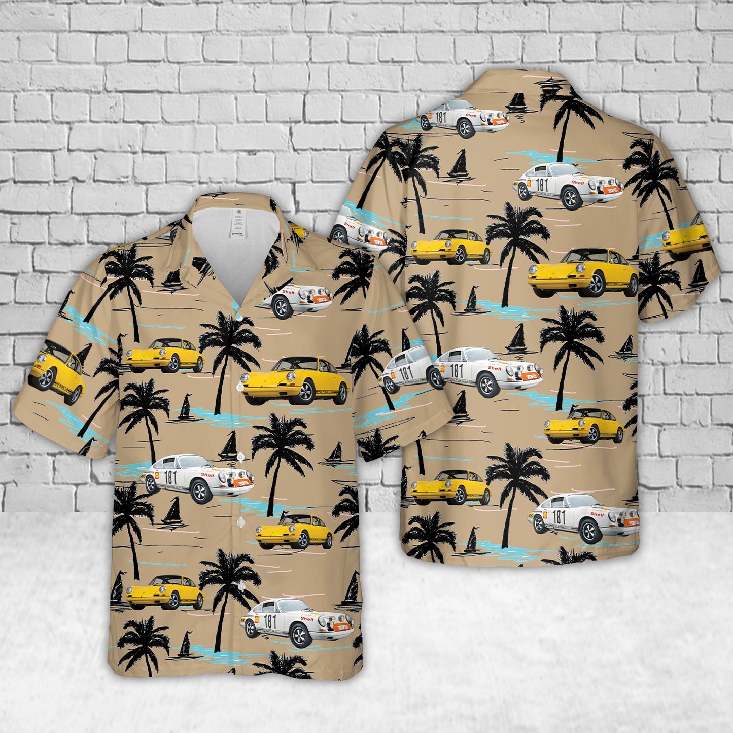 1967 Porsche 911R Hawaiian Shirt