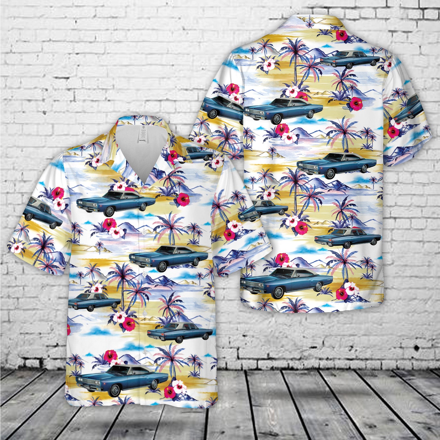1968 Dodge Coronet 440 White Hat Special Hawaiian Shirt