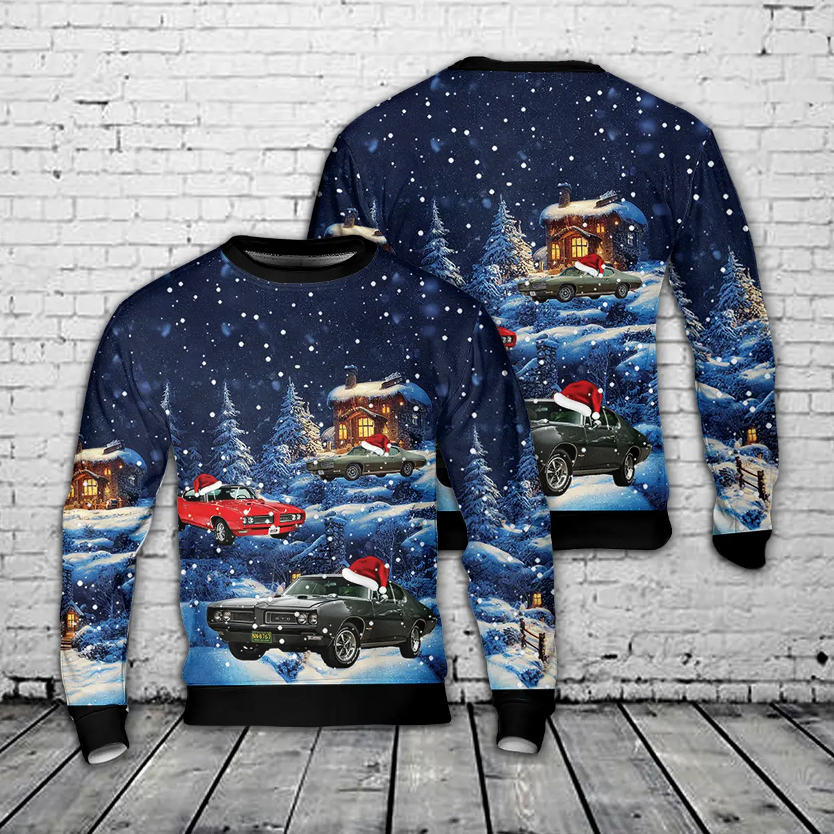 1968 Pontiac GTO AOP Christmas Sweater