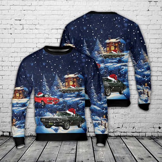 1968 Pontiac GTO AOP Christmas Sweater