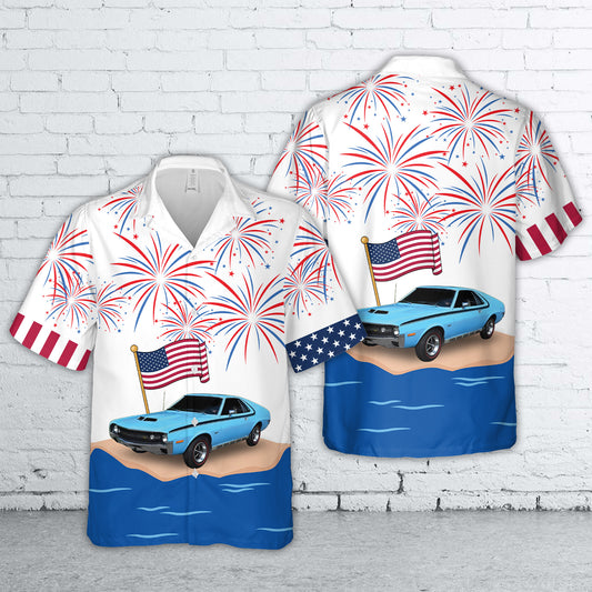 1970 AMC AMX, 4th Of July Hawaiian Shirt