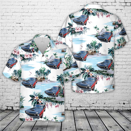 1970 AMC AMX 360 In Red With Shadow Mask Hawaiian Shirt