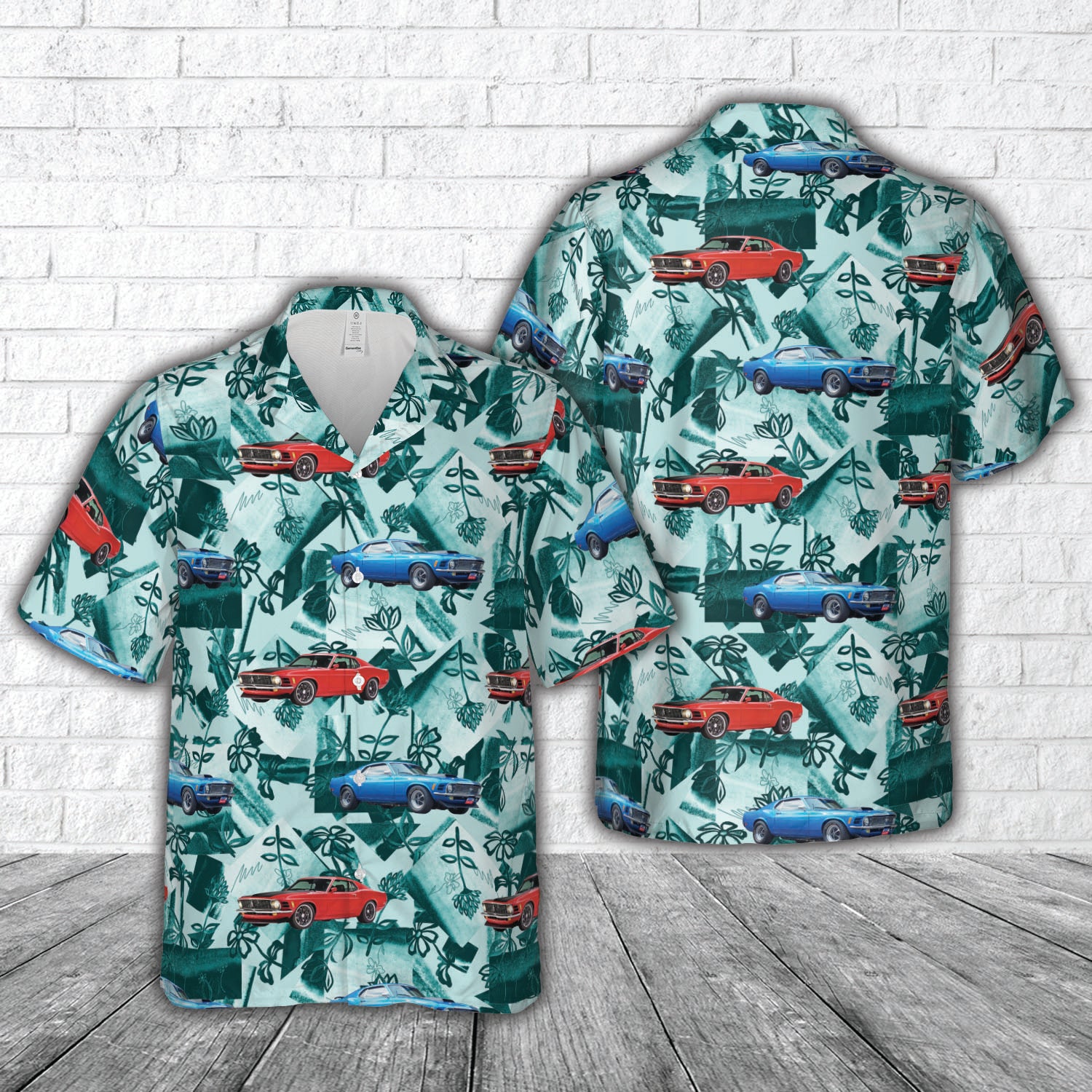 1970 Ford Mustang Hawaiian Shirt