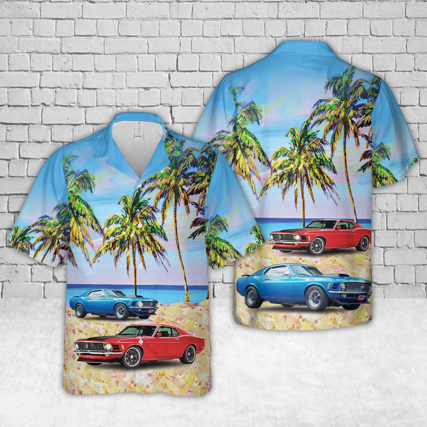 1970 Ford Mustang Hawaiian Shirt – WiSuFu