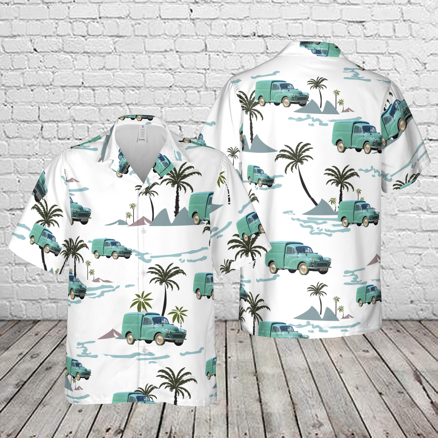 1971 Austin Minor 1000 Van Hawaiian Shirt