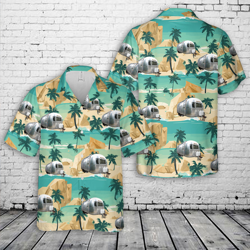 1972 Airstream Safari 23 Land Yacht Travel Trailer Hawaiian Shirt