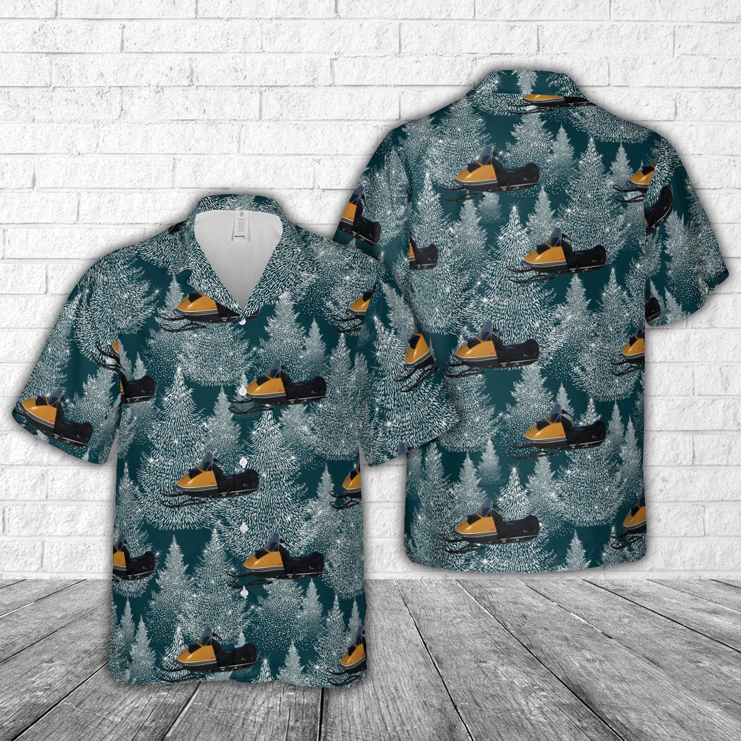 1973 Ski Doo Olympique Snowmobile Hawaiian Shirt