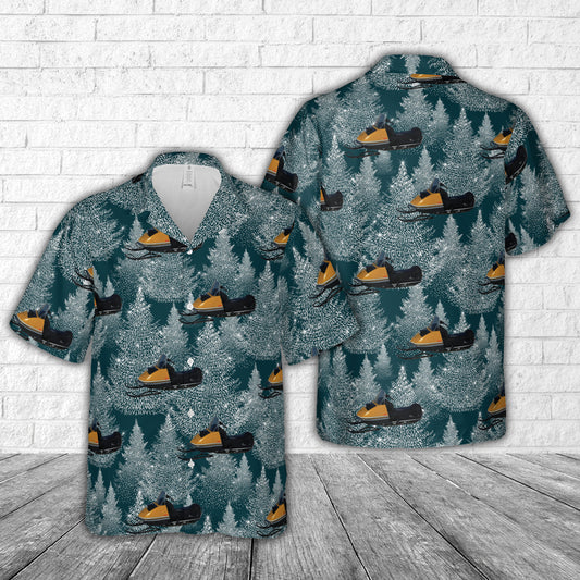 1973 Ski Doo Olympique Snowmobile Hawaiian Shirt